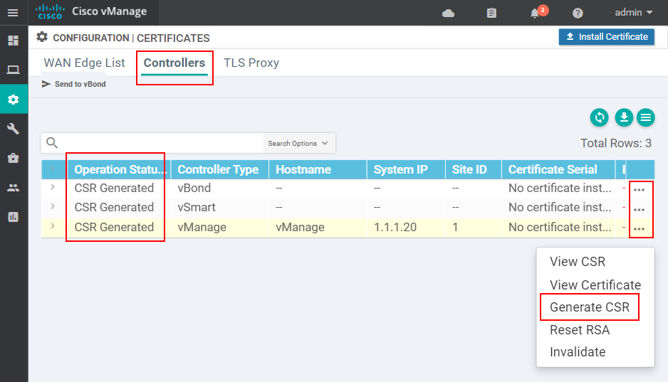 Generate CSRs