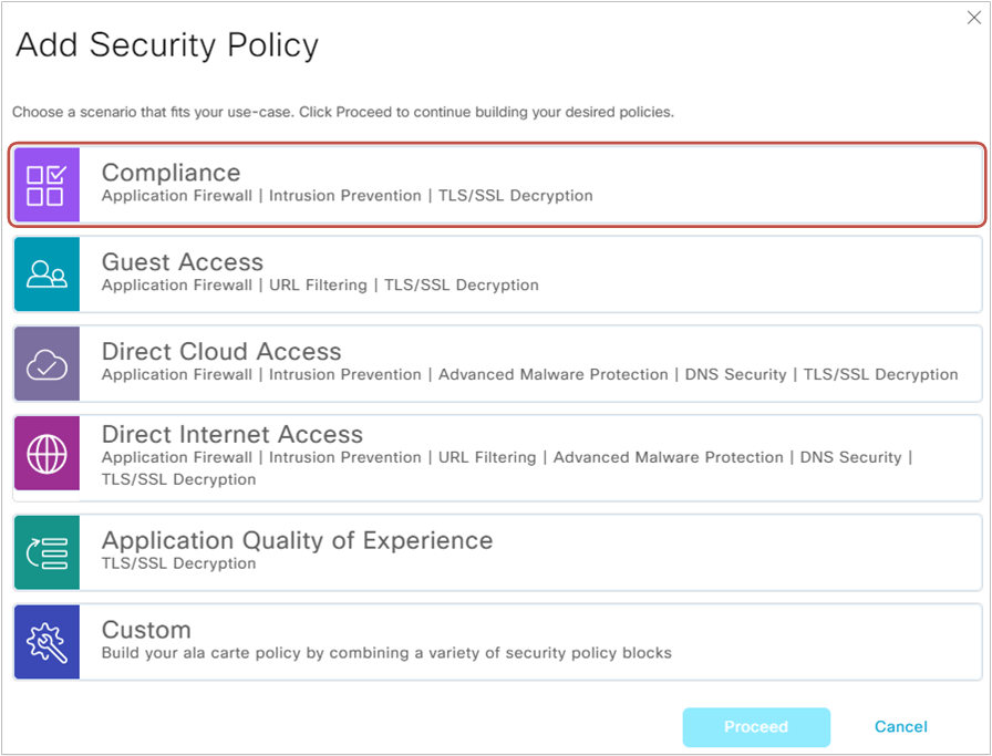 Add Security Policy
